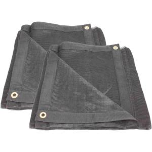 imageMytee Products 2 Pack 12x26 Black 70 Shade Mesh Tarp for Outdoor wGrommets  6 Oz Extra Durable Heavy Duty Mesh Tarps for Dump Truck Rolloff Trucks  Netting Cloth Cover for Sun Plant PatioBlack