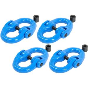 imageMytee Products 2 Pack Grade 100 12quot Forged Alloy Steel Hammerlock Coupling Link  Blue 15000 lbs Working Load Limit  Heavy Duty G100 Connecting HammerLink4  Pack