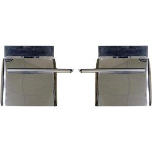 imageMytee Products 24quotx24quot Stainless Steel Quarter Fender for Semi Truck  Standard Mounting Tube Bracket Kit Included  Semi Truck Accessories for Kenworth Freightner Peterbilt Left ampamp Right Set