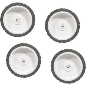 imageMytee Products 4 Pack Haulotte 2820302890 Scissor Lift Tires 15quotx5quot Plain Indoor NonMarking Wheel4  Pack