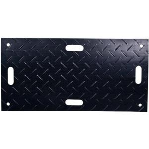 imageMytee Products 4 Pcs Ground Protection Mats  Black 2 x 8 Heavy Equipment Mats w 6 Pcs Single Connectors2 FT x 6 FT