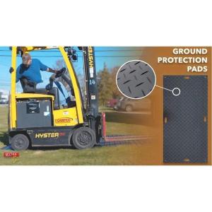 imageMytee Products 4 Pcs Ground Protection Mats  Black 2 x 8 Heavy Equipment Mats w 6 Pcs Single Connectors2 FT x 8 FT