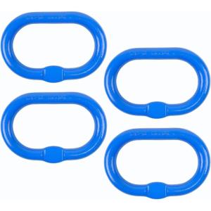 imageMytee Products 58 Inch Oblong Master Link for Chain ampamp Wire Rope Grade 100  WLL 7700 Lbs 35 Tons Blue  41 Safety Factor  Alloy Steel HeavyDuty Oval Master Link Ring for Lifting4
