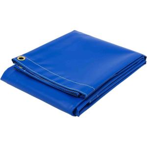 imageMytee Products 8 x 10 Heavy Duty Black 18oz Vinyl Utility Tarp Waterproof Multipurpose Cars Boats Campers Pool Cover TentBlue