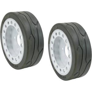 imageMytee Products SkyJack 158436 Scissor Lift Tires 12 x 4 Brake Model  SJIII3219 SJIII3015 SJIII3215 SJIII3019  NonMarking Wheel Assembly12 x 4 2  Pack