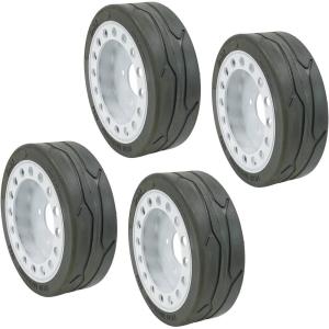 imageMytee Products SkyJack 158436 Scissor Lift Tires 12 x 4 Brake Model  SJIII3219 SJIII3015 SJIII3215 SJIII3019  NonMarking Wheel Assembly12 x 4 4  Pack