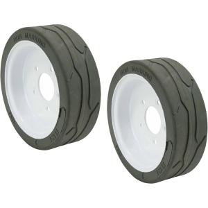 imageMytee Products SkyJack 158437 Scissor Lift Tires 12 x 4 Plain Model  SJIII3219 SJIII3015 SJIII3215 SJIII3019  NonMarking Wheel Assembly12 x 4 2  Pack