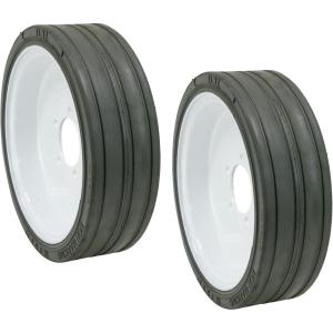 imageMytee Products SkyJack 158437 Scissor Lift Tires 12 x 4 Plain Model  SJIII3219 SJIII3015 SJIII3215 SJIII3019  NonMarking Wheel Assembly16 x 5 x 12 2  Pack