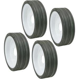 imageMytee Products SkyJack 158437 Scissor Lift Tires 12 x 4 Plain Model  SJIII3219 SJIII3015 SJIII3215 SJIII3019  NonMarking Wheel Assembly16 x 5 x 12 4  Pack