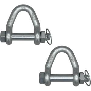 imageMytee Products Web Sling Shackle  2quot wQuick Pin 8000 lbs WLL White Blue Zinc for Recovery Straps Auto Hauling Towing2  Pack