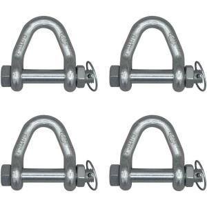 imageMytee Products Web Sling Shackle  2quot wQuick Pin 8000 lbs WLL White Blue Zinc for Recovery Straps Auto Hauling Towing4  Pack