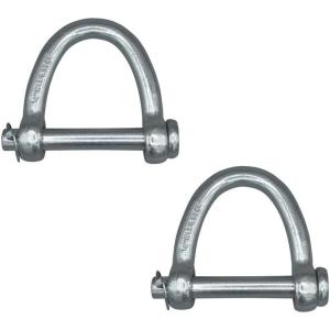 imageMytee Products Web Sling Shackle  4quot wQuick Pin 13000 lbs WLL White Blue Zinc for Recovery Straps Auto Hauling Towing2  Pack