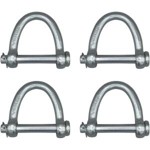 imageMytee Products Web Sling Shackle  4quot wQuick Pin 13000 lbs WLL White Blue Zinc for Recovery Straps Auto Hauling Towing4  Pack