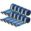 imageMytee Products 10 Pack 4quot x 27 Winch Straps wFlat Hook WLL 5400 Flatbed Tie Down StrapBlue
