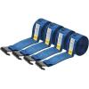 imageMytee Products 10 Pack 4quot x 27 Winch Straps wFlat Hook WLL 5400 Flatbed Tie Down StrapBlue