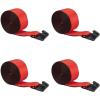 imageMytee Products 10 Pack 4quot x 27 Winch Straps wFlat Hook WLL 5400 Flatbed Tie Down StrapRed