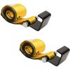 imageMytee Products 10 Pack 4quot x 5 Roll Off Container Yellow Winch Strap wLarge Flat Hook for Roll Off Truck 5400 lbs Working Load LimitBolt on Yellow