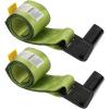 imageMytee Products 10 Pack 4quot x 5 Roll Off Container Yellow Winch Strap wLarge Flat Hook for Roll Off Truck 5400 lbs Working Load LimitGreen