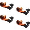imageMytee Products 10 Pack 4quot x 5 Roll Off Container Yellow Winch Strap wLarge Flat Hook for Roll Off Truck 5400 lbs Working Load LimitOrange High Abrasion