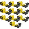 imageMytee Products 10 Pack 4quot x 5 Roll Off Container Yellow Winch Strap wLarge Flat Hook for Roll Off Truck 5400 lbs Working Load LimitYellow