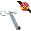 imageMytee Products 10 Pack 5th Wheel Hitch Pins ampamp Clips 12Inch Diameter for Trailer Hitches  Stainless Steel Hitch Pin with Box End 12quot x 478quot Usable Length with Clevis Clip50  Pack