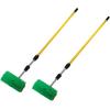 imageMytee Products 10quot BiLevel Car Wash Brush and 4 to 8 Extendable Handle wSoft Bristles Suitable for Auto RV Truck Boat Camper Exterior Washing Cleaning Green2  Pack