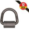 imageMytee Products 12 Pack 38quot Heavy Duty Weld On D Ring  9000 LBS Breaking Strength Tie Down Anchor for Truck Bed  Forged D Rings for Trailer12  Pack
