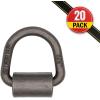 imageMytee Products 12 Pack 38quot Heavy Duty Weld On D Ring  9000 LBS Breaking Strength Tie Down Anchor for Truck Bed  Forged D Rings for Trailer20  Pack