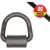 imageMytee Products 12 Pack 38quot Heavy Duty Weld On D Ring  9000 LBS Breaking Strength Tie Down Anchor for Truck Bed  Forged D Rings for Trailer40  Pack