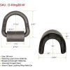 imageMytee Products 12 Pack 38quot Heavy Duty Weld On D Ring  9000 LBS Breaking Strength Tie Down Anchor for Truck Bed  Forged D Rings for Trailer8  Pack