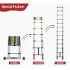 imageMytee Products 125 Telescoping Ladder 330 lbs Capacity  Aluminum Extention Ladder wStabilizer Bar  Folding Collapsible Ladder for Extend n Climb RV or for Household ampamp Outdoor Work
