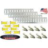 imageMytee Products 14 Pieces ETrack Tie Down Kit  4 Horizontal 5 E Track Rails 2 Etrack Ratchet Straps 2quot x 12 4 O Rings 4 Rope Tie Offs  Heavy Duty E Track Accessories for Enclosed Trailer20 Pieces