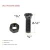 imageMytee Products 15 Pack Blades Cutting Edge Plow Bolts ampamp Nuts 34quot10 x 212quot  Grade 8 40cr Steel Plow Bolt Nuts for Snow Plow Cutting Edge Blades Construction Machinery