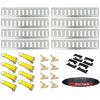 imageMytee Products 16 Pieces ETrack Tie Down Kit  4 Galvanized Horizontal 5 E Track Rails 4 O Rings 4 Rope Tie Offs 4 End Caps  Heavy Duty E Track Accessories for Enclosed Trailers ampamp Vans32 Pieces