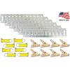 imageMytee Products 16 Pieces ETrack Tie Down Kit  4 Galvanized Horizontal 5 E Track Rails 4 O Rings 4 Rope Tie Offs 4 End Caps  Heavy Duty E Track Accessories for Enclosed Trailers ampamp Vans22 Pieces