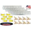 imageMytee Products 16 Pieces ETrack Tie Down Kit  4 Galvanized Horizontal 5 E Track Rails 4 O Rings 4 Rope Tie Offs 4 End Caps  Heavy Duty E Track Accessories for Enclosed Trailers ampamp Vans20 Pieces