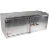 imageMytee Products 18quotx24quotx60quot Aluminum Flatbed Trailer Underbody Tool Box with Diamond Checker Finish Barndoor Style Double Doors ampamp Paddle Lock  Heavy Duty Side Mount Tool Box for Trailer ampamp Semi Truck2  Pack
