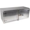 imageMytee Products 18quotx24quotx60quot Aluminum Flatbed Trailer Underbody Tool Box with Diamond Checker Finish Barndoor Style Double Doors ampamp Paddle Lock  Heavy Duty Side Mount Tool Box for Trailer ampamp Semi Truck1  Pack