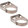 imageMytee Products 2 Pack 4 Gallon Aluminum Trash Can Brackets Mount for Truck ampamp Trailers  for Flat Vertical Surface ampamp Carriers Mounting Holder for Galvanized Trash Can 1012quot2  Pack
