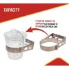 imageMytee Products 2 Pack 4 Gallon Aluminum Trash Can Brackets Mount for Truck ampamp Trailers  for Flat Vertical Surface ampamp Carriers Mounting Holder for Galvanized Trash Can 1012quot1  Pack