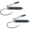 imageMytee Products 2 Pack Lever Action Grease Gun Heavy Duty Maximum Pressure  10000 PSI with 18inch Whip Hose  Aluminium Cast Head  Capacity 16 oz Bulk 14oz CartridgeBlackSilver