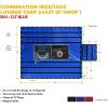 imageMytee Products 24 x 27 Blue Lumber Tarp for Truck Cargo  Combination of 18 Oz14 Oz Vinly Flatbed Tarps with 8 Drop  Waterproof Tarp for Trailers to Protect Cargo from Wind Rain Snow and SunBlue