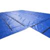 imageMytee Products 24 x 27 Blue Lumber Tarp for Truck Cargo  Combination of 18 Oz14 Oz Vinly Flatbed Tarps with 8 Drop  Waterproof Tarp for Trailers to Protect Cargo from Wind Rain Snow and SunBlue