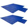imageMytee Products 24 x 27 Blue Lumber Tarp for Truck Cargo  Combination of 18 Oz14 Oz Vinly Flatbed Tarps with 8 Drop  Waterproof Tarp for Trailers to Protect Cargo from Wind Rain Snow and SunBlue