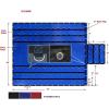imageMytee Products 24 x 27 Blue Lumber Tarp for Truck Cargo  Combination of 18 Oz14 Oz Vinly Flatbed Tarps with 8 Drop  Waterproof Tarp for Trailers to Protect Cargo from Wind Rain Snow and SunBlue