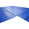 imageMytee Products 24 x 27 Blue Lumber Tarp for Truck Cargo  Combination of 18 Oz14 Oz Vinly Flatbed Tarps with 8 Drop  Waterproof Tarp for Trailers to Protect Cargo from Wind Rain Snow and SunBlue