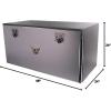 imageMytee Products 24quotx24quotx60quot Steel Flatbed Trailer Underbody Tool Box with Mirror Finish Barndoor Style Single Door ampamp THandle Latch Lock  Heavy Duty Side Mount Tool Box for Trailer ampamp Semi Truck2  Pack