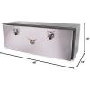 imageMytee Products 24quotx24quotx60quot Steel Flatbed Trailer Underbody Tool Box with Mirror Finish Barndoor Style Single Door ampamp THandle Latch Lock  Heavy Duty Side Mount Tool Box for Trailer ampamp Semi Truck2  Pack