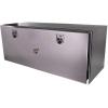 imageMytee Products 24quotx24quotx60quot Steel Flatbed Trailer Underbody Tool Box with Mirror Finish Barndoor Style Single Door ampamp THandle Latch Lock  Heavy Duty Side Mount Tool Box for Trailer ampamp Semi Truck1  Pack
