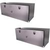 imageMytee Products 24quotx24quotx60quot Steel Flatbed Trailer Underbody Tool Box with Mirror Finish Barndoor Style Single Door ampamp THandle Latch Lock  Heavy Duty Side Mount Tool Box for Trailer ampamp Semi Truck2  Pack